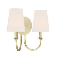Two Light Wall Sconce by Crystorama - Payton Collection, Vibrant Gold Finish - PAY-922-VG