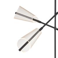 LED Chandelier by Kuzco Lighting - Mulberry Collection, Black/Light Guide Finish - CH62737-BK/LG