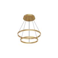 LED Chandelier by Kuzco Lighting - Cerchio Collection, Brushed Gold Finish - CH87224-BG