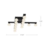 LED Wall Sconce by Kuzco Lighting - Rezz Collection, Black Finish - FM63432-BK