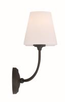 Two Light Wall Sconce by Crystorama - Sylvan Collection, Black Forged Finish - 2442-OP-BF