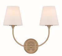 Two Light Wall Sconce by Crystorama - Sylvan Collection, Vibrant Gold Finish - 2442-OP-VG