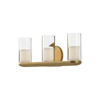 LED Vanity by Kuzco Lighting - Birch Collection, Brushed Gold/Clear Finish - VL53519-BG/CL