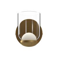 LED Wall Sconce by Kuzco Lighting - Cedar Collection, Brushed Gold/Clear Finish - WS52505-BG/CL