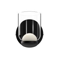 LED Wall Sconce by Kuzco Lighting - Cedar Collection, Black/Clear Finish - WS52505-BK/CL