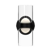 LED Wall Sconce by Kuzco Lighting - Cedar Collection, Black/Clear Finish - WS52511-BK/CL