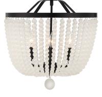 Four Light Semi Flush Mount by Crystorama - Rylee Collection, Matte Black Finish - 604-MK-FR_CEILING