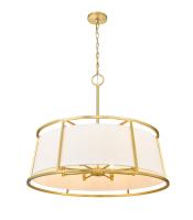 Eight Light Chandelier by Z-Lite - Lenyx Pendant Collection, Rubbed Brass Finish - 1935-32RB