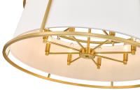 Eight Light Chandelier by Z-Lite - Lenyx Pendant Collection, Rubbed Brass Finish - 1935-32RB