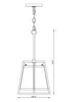 One Light Pendant by Z-Lite - Lenyx Pendant Collection, Rubbed Brass Finish - 1935MP-RB