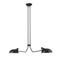 Two Light Linear Chandelier by Z-Lite - Bellamy Collection, Matte Black Finish - 1942-2L-MB