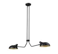 Two Light Linear Chandelier by Z-Lite - Bellamy Collection, Matte Black Finish - 1942-2L-MB
