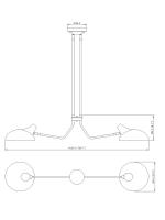Two Light Linear Chandelier by Z-Lite - Bellamy Collection, Matte Black Finish - 1942-2L-MB