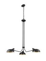 Three Light Chandelier by Z-Lite - Bellamy Collection, Matte Black Finish - 1942-3MB