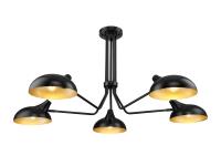 Five Light Semi Flush Mount by Z-Lite - Bellamy Collection, Matte Black Finish - 1942-5SF-MB
