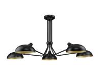 Five Light Semi Flush Mount by Z-Lite - Bellamy Collection, Matte Black Finish - 1942-5SF-MB