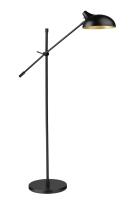 One Light Floor Lamp by Z-Lite - Bellamy Collection, Matte Black Finish - 1942FL-MB