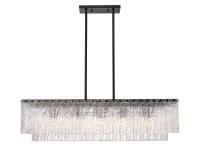 Five Light Linear Chandelier by Z-Lite - Glacier Collection, Matte Black Finish - 1943-42L-MB