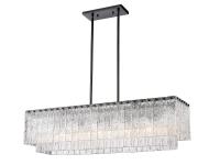 Five Light Linear Chandelier by Z-Lite - Glacier Collection, Matte Black Finish - 1943-42L-MB