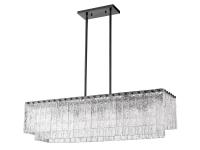 Five Light Linear Chandelier by Z-Lite - Glacier Collection, Matte Black Finish - 1943-42L-MB