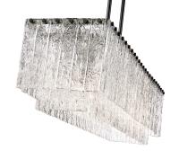 Five Light Linear Chandelier by Z-Lite - Glacier Collection, Matte Black Finish - 1943-42L-MB