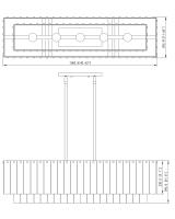 Five Light Linear Chandelier by Z-Lite - Glacier Collection, Matte Black Finish - 1943-42L-MB
