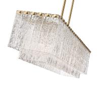 Five Light Linear Chandelier by Z-Lite - Glacier Collection, Modern Gold Finish - 1943-42L-MGLD