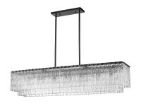 Seven Light Linear Chandelier by Z-Lite - Glacier Collection, Matte Black Finish - 1943-53L-MB