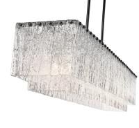 Seven Light Linear Chandelier by Z-Lite - Glacier Collection, Matte Black Finish - 1943-53L-MB