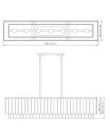 Seven Light Linear Chandelier by Z-Lite - Glacier Collection, Matte Black Finish - 1943-53L-MB