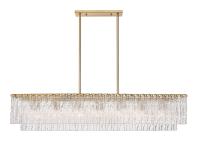 Seven Light Linear Chandelier by Z-Lite - Glacier Collection, Modern Gold Finish - 1943-53L-MGLD