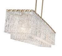Seven Light Linear Chandelier by Z-Lite - Glacier Collection, Modern Gold Finish - 1943-53L-MGLD