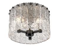 Three Light Flush Mount by Z-Lite - Glacier Collection, Matte Black Finish - 1943F12-MB