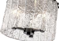 Three Light Flush Mount by Z-Lite - Glacier Collection, Matte Black Finish - 1943F12-MB