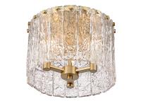 Three Light Flush Mount by Z-Lite - Glacier Collection, Modern Gold Finish - 1943F12-MGLD