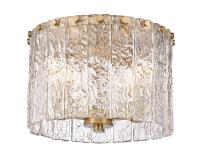 Three Light Flush Mount by Z-Lite - Glacier Collection, Modern Gold Finish - 1943F12-MGLD