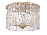 Three Light Flush Mount by Z-Lite - Glacier Collection, Modern Gold Finish - 1943F12-MGLD