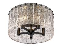 Five Light Flush Mount by Z-Lite - Glacier Collection, Matte Black Finish - 1943F16-MB