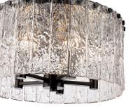 Five Light Flush Mount by Z-Lite - Glacier Collection, Matte Black Finish - 1943F16-MB