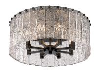 Eight Light Flush Mount by Z-Lite - Glacier Collection, Matte Black Finish - 1943F20-MB