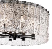 Eight Light Flush Mount by Z-Lite - Glacier Collection, Matte Black Finish - 1943F20-MB