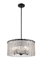 Five Light Pendant by Z-Lite - Glacier Collection, Matte Black Finish - 1943P18-MB