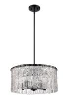 Five Light Pendant by Z-Lite - Glacier Collection, Matte Black Finish - 1943P18-MB
