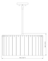 Five Light Pendant by Z-Lite - Glacier Collection, Matte Black Finish - 1943P18-MB