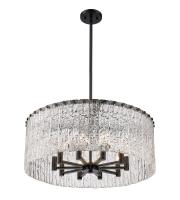 Ten Light Chandelier by Z-Lite - Glacier Collection, Matte Black Finish - 1943P26-MB