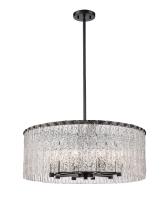 Ten Light Chandelier by Z-Lite - Glacier Collection, Matte Black Finish - 1943P26-MB