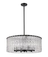 Ten Light Chandelier by Z-Lite - Glacier Collection, Matte Black Finish - 1943P26-MB