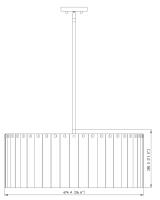 Ten Light Chandelier by Z-Lite - Glacier Collection, Matte Black Finish - 1943P26-MB