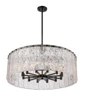 12 Light Chandelier by Z-Lite - Glacier Collection, Matte Black Finish - 1943P32-MB