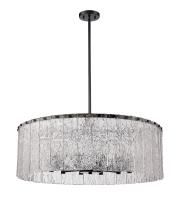 12 Light Chandelier by Z-Lite - Glacier Collection, Matte Black Finish - 1943P32-MB